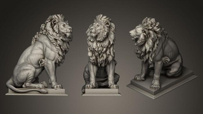 Figurines lions tigers sphinxes (STKL_0045) 3D model for CNC machine